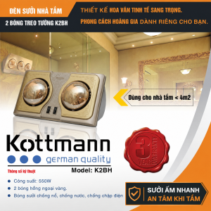 đèn sưởi 2 bóng treo tường Kottmann