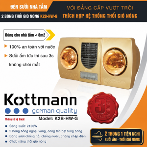 đèn sưởi 2 bóng kèm thổi gió nóng