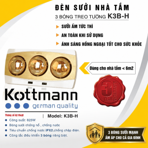 Đèn sưởi 3 bóng Kottmann K3BH