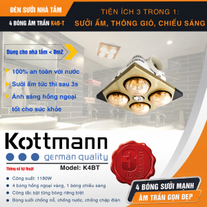 đèn sưởi âm trần Kottmann 4 bóng