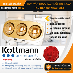 Đèn sưởi 3 bóng Kottmann K3BNV