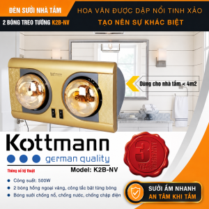 Đèn sưởi 2 bóng Kottmann K2BNV