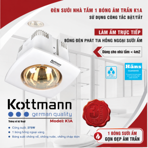 đèn sưởi 1 bóng âm trần Kottmann