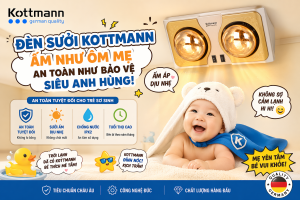 đèn sưởi cho trẻ sơ sinh khi tắm