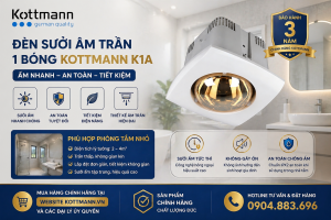 đèn sưởi âm trần 1 bóng có đủ ấm không
