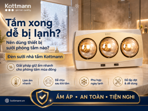 thiết bị sưởi phòng tắm cho người dễ lạnh