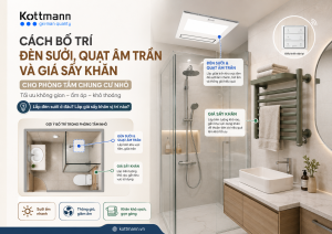 bố trí thiết bị phòng tắm chung cư nhỏ